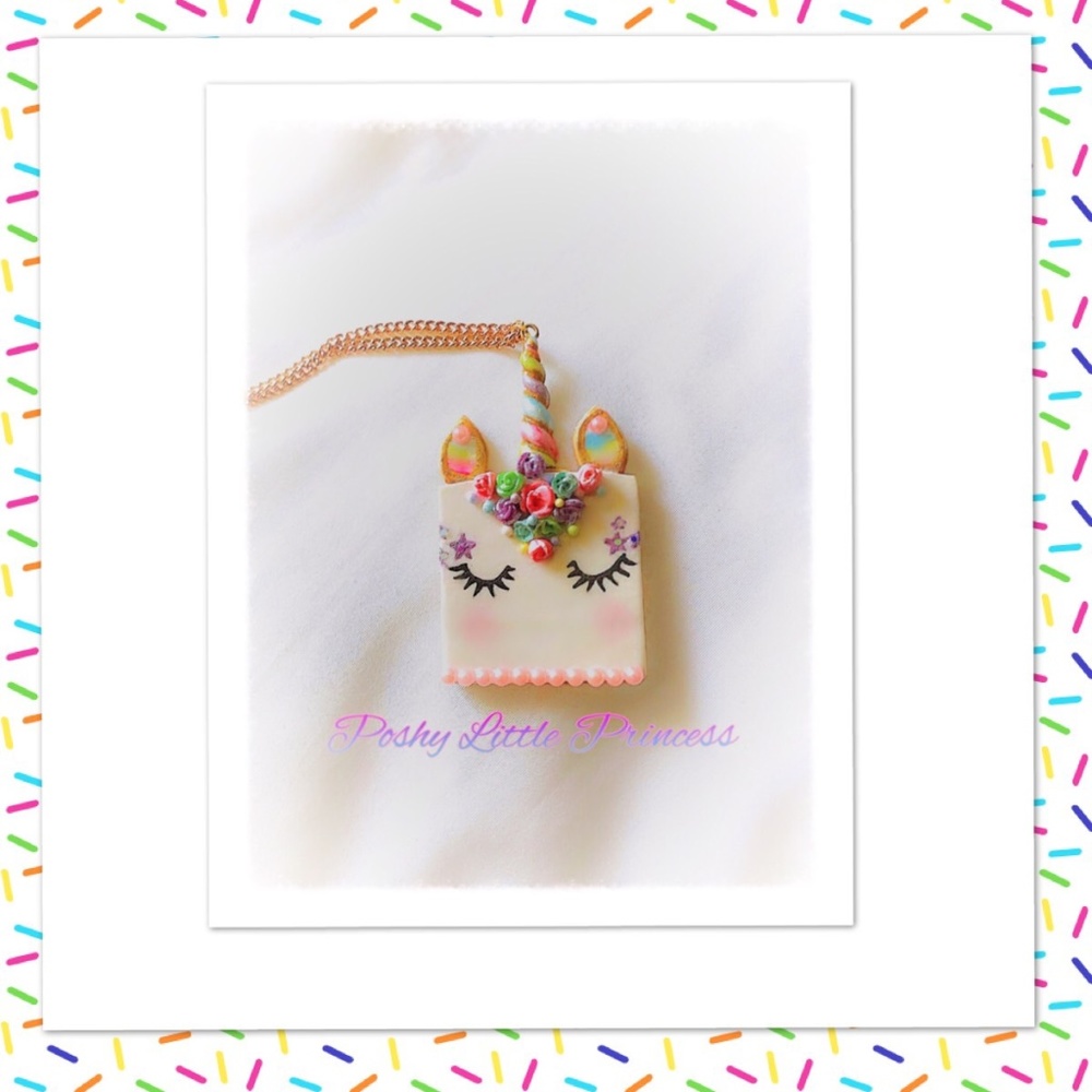 Rainbow Roses Unicorn Necklace